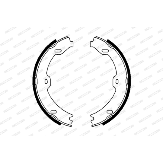 FSB669 - Brake Shoe Set, parking brake 