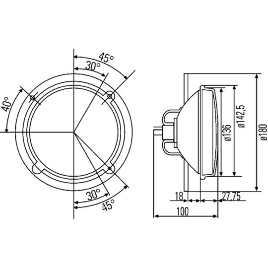 1A3 003 370-067 - Headlight 