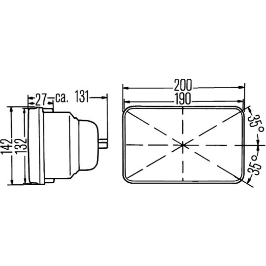 1AE 003 427-021 - Insert, headlight 