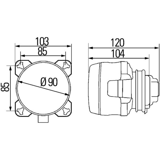 1K0008 191-102 - Insert, spotlight 