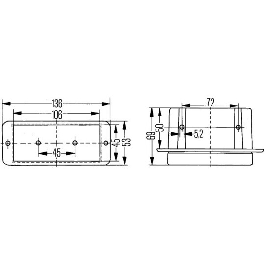 2NE 006 609-197 - Rear Fog Light 