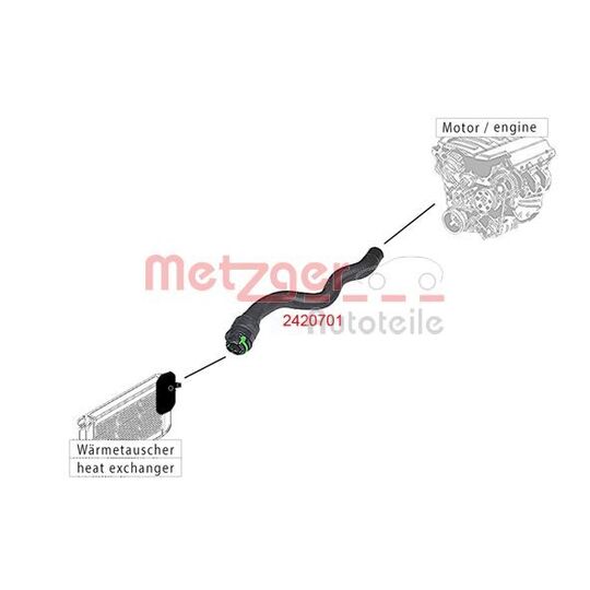 2420701 - Jäähdyttimen letku 