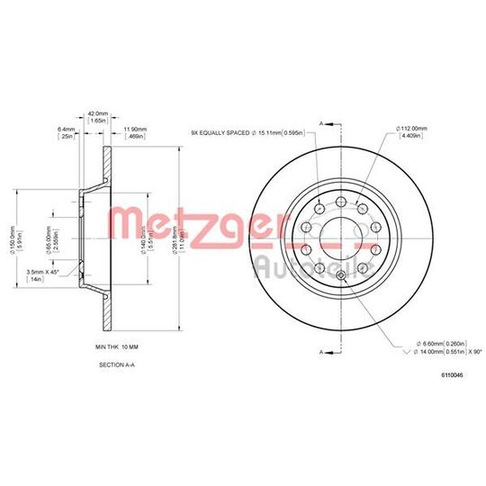 6110046 - Brake Disc 