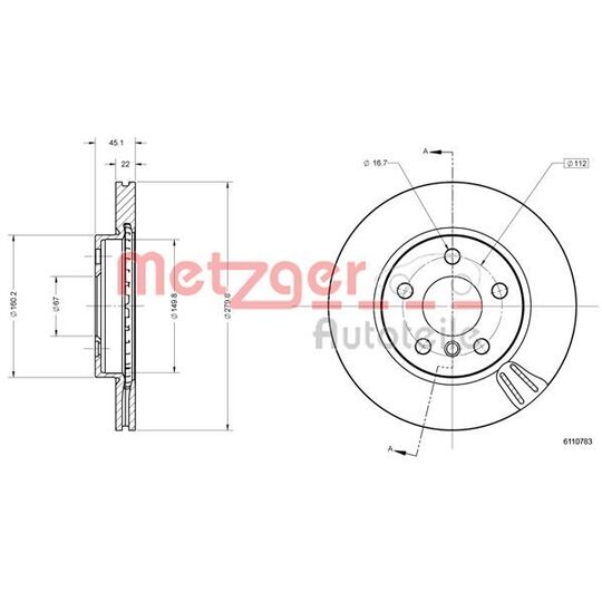 6110783 - Brake Disc 