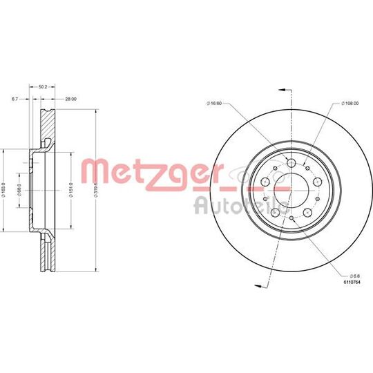 6110764 - Brake Disc 