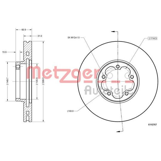 6110767 - Brake Disc 