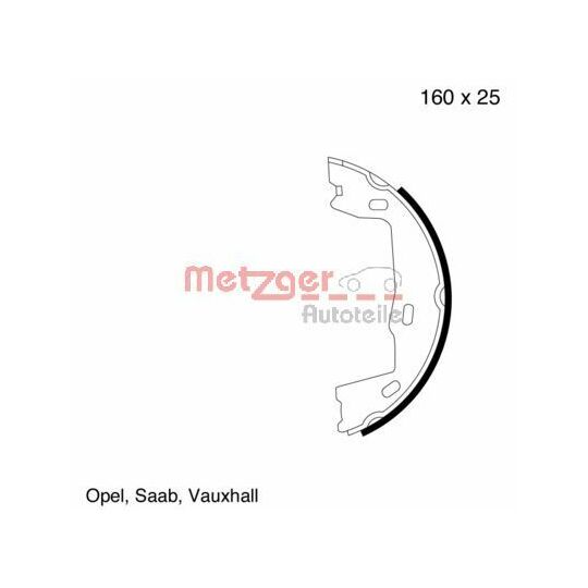 MG 347 - Brake Shoe Set, parking brake 