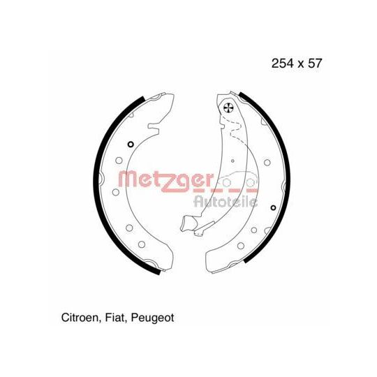 MG 620 - Brake Shoe Set 