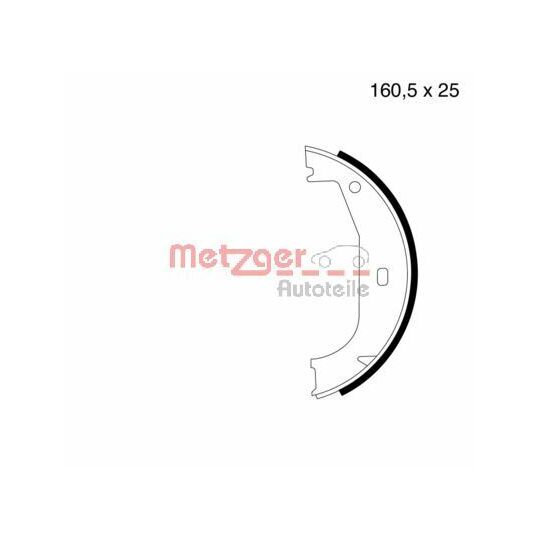 MG 626 - Brake Shoe Set, parking brake 