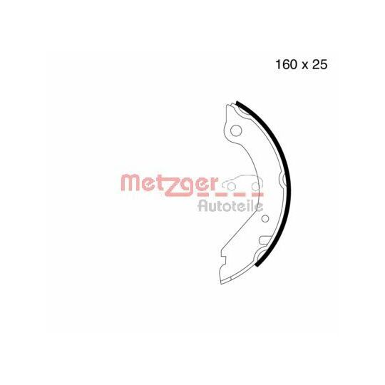 MG 314 - Brake Shoe Set, parking brake 