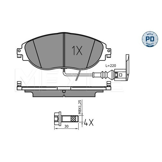 025 251 1720/PD - Brake Pad Set, disc brake 