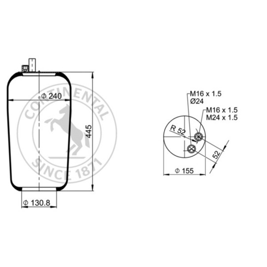 4390 N2 - Pneumatic suspension bellows 