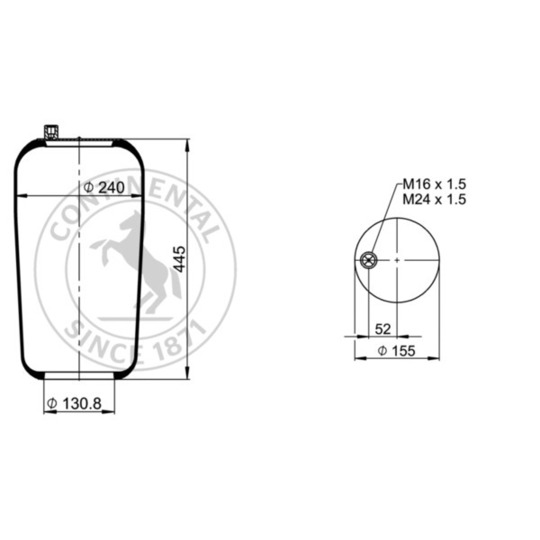 4390 N1 - Pneumatic suspension bellows 