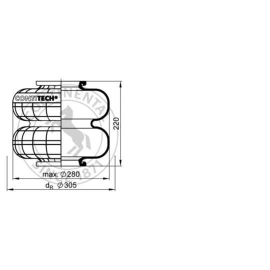 926 N - Pneumatic suspension bellows 