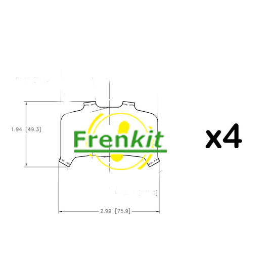 940018 - Anti-Squeal Foil, brake pad (back plate) 