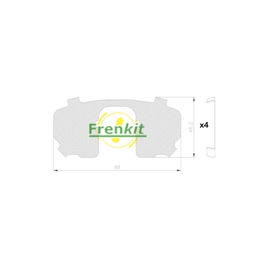 940074 - Anti-Squeal Foil, brake pad (back plate) 