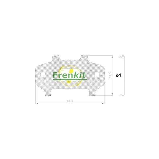 940146 - Anti-Squeal Foil, brake pad (back plate) 