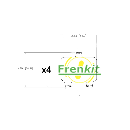 940194 - Anti-skrik-folie, bromsbelägg (skivor) 