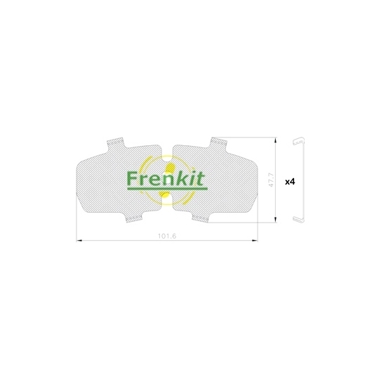 940224 - Anti-Squeal Foil, brake pad (back plate) 