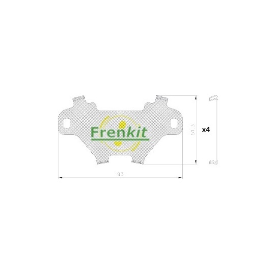 940311 - Anti-Squeal Foil, brake pad (back plate) 