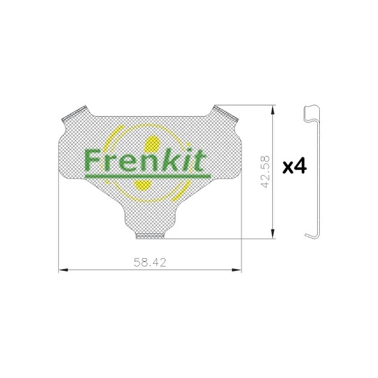 940316 - Anti-Squeal Foil, brake pad (back plate) 