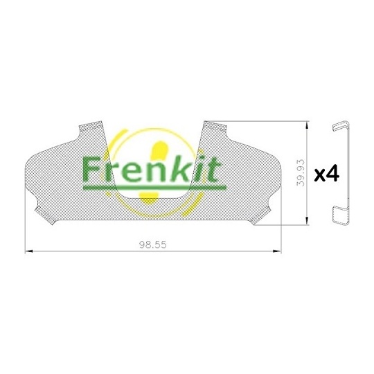 940335 - Anti-skrik-folie, bromsbelägg (skivor) 