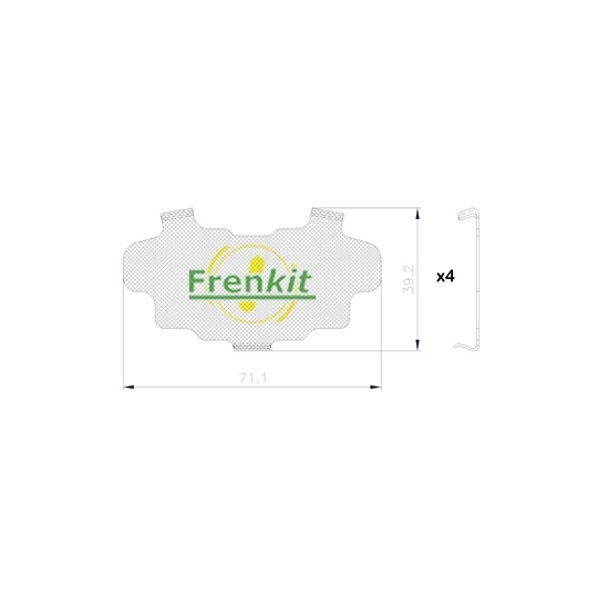 940405 - Anti-Squeal Foil, brake pad (back plate) 