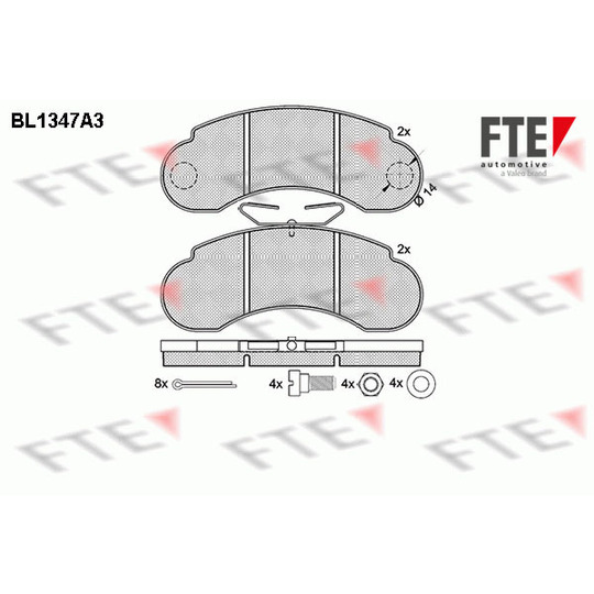 9010134 - Brake Pad Set, disc brake 