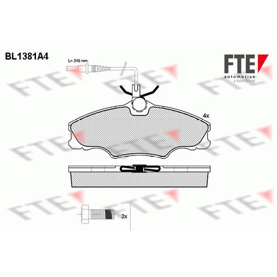 9010155 - Brake Pad Set, disc brake 