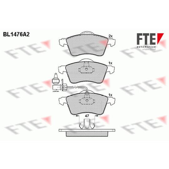 9010206 - Brake Pad Set, disc brake 