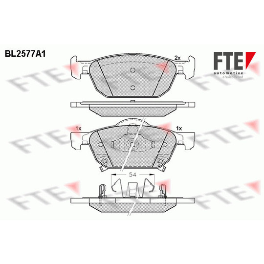 9010828 - Brake Pad Set, disc brake 