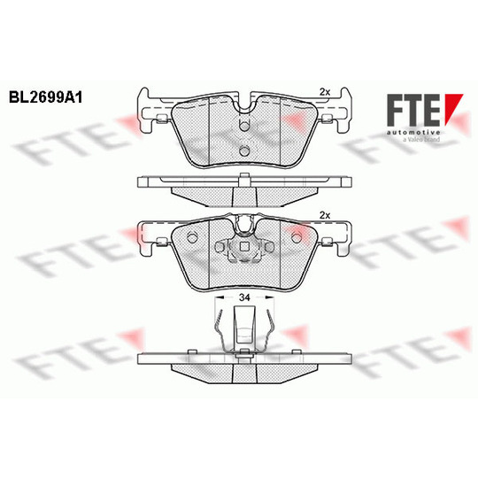 9010927 - Brake Pad Set, disc brake 