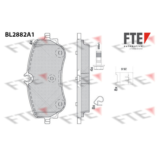 9011122 - Brake Pad Set, disc brake 