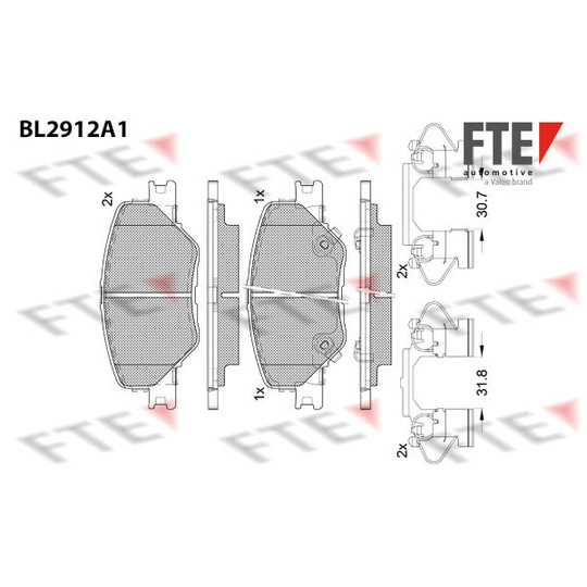 9011154 - Brake Pad Set, disc brake 