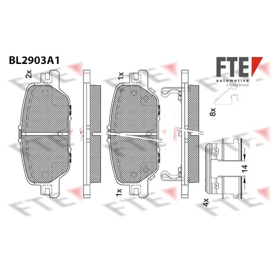 9011145 - Brake Pad Set, disc brake 