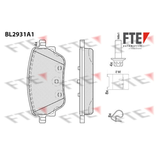 9011175 - Brake Pad Set, disc brake 