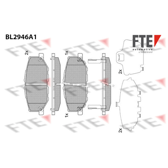 9011190 - Brake Pad Set, disc brake 