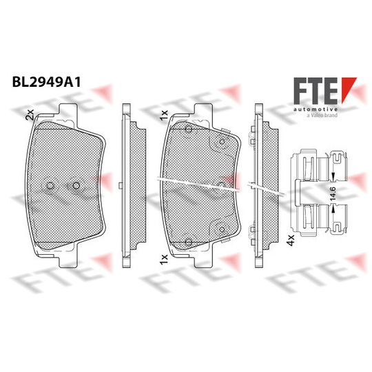 9011193 - Brake Pad Set, disc brake 