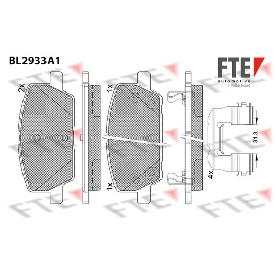 9011177 - Brake Pad Set, disc brake 