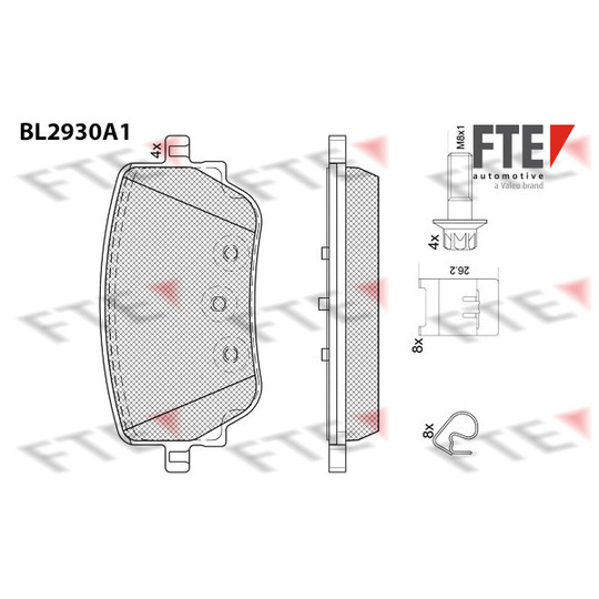 9011174 - Brake Pad Set, disc brake 