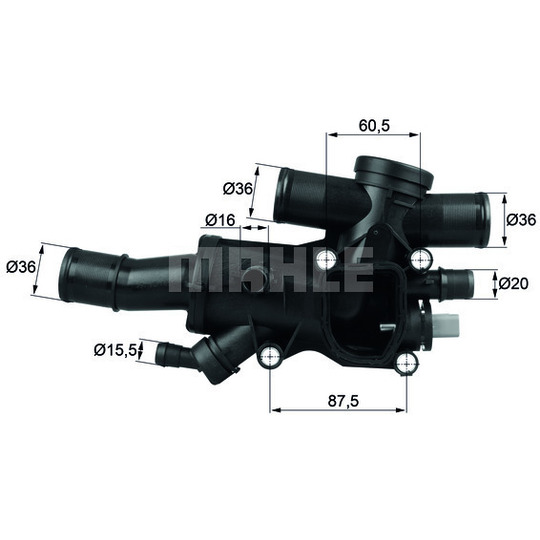 TH 44 83 - Thermostat, coolant 