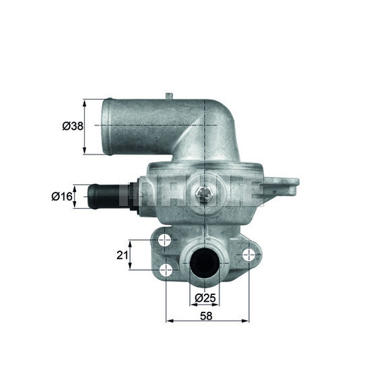 TI 135 80D - Termostat, kylvätska 