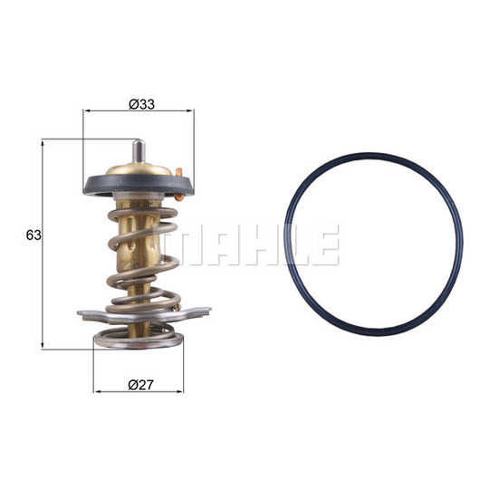 TX 264 82D - Thermostat, coolant 