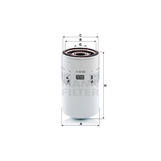 W 12 003 - Oil filter 