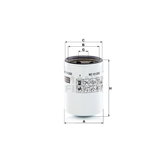 WD 10 006 - Filter, operating hydraulics 