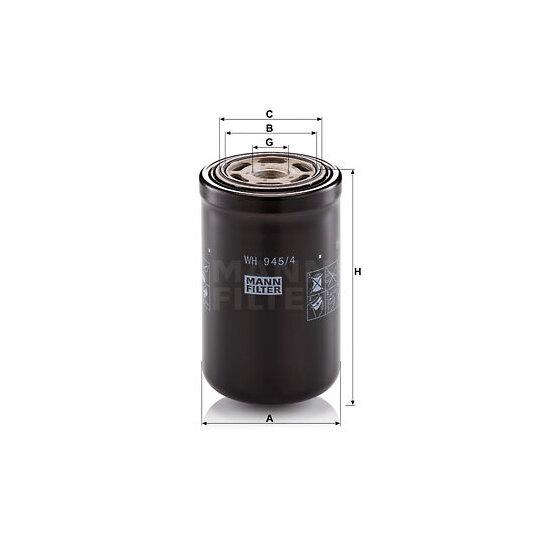 WH 945/4 - Filter, operating hydraulics 