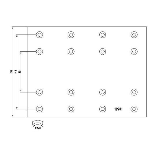 1993101 - Brake Lining Kit, drum brake 