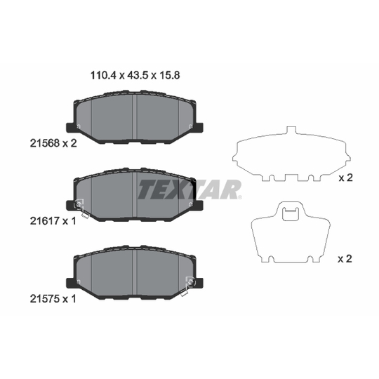 2156801 - Brake Pad Set, disc brake 