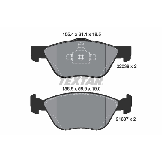 2203801 - Brake Pad Set, disc brake 