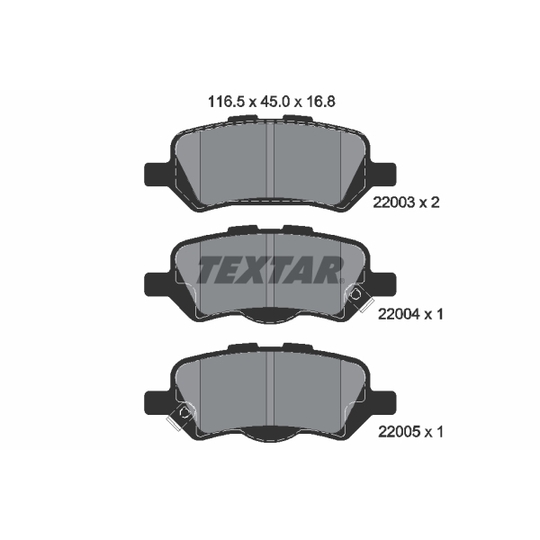 2200301 - Brake Pad Set, disc brake 